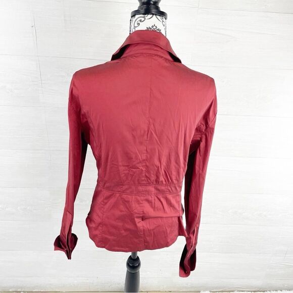 Karen Millen Exaggerated V-Neck Smocked Popover Top - Picture 5 of 8